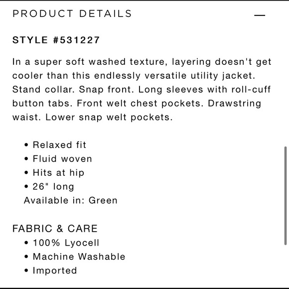 Modern Drawstring Utility Jacket - Picture 16 of 16